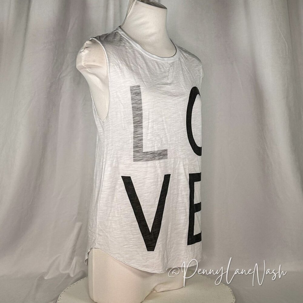 Tyler Jacobs LOVE Slub Muscle Tank Top White - Picture 3 of 8